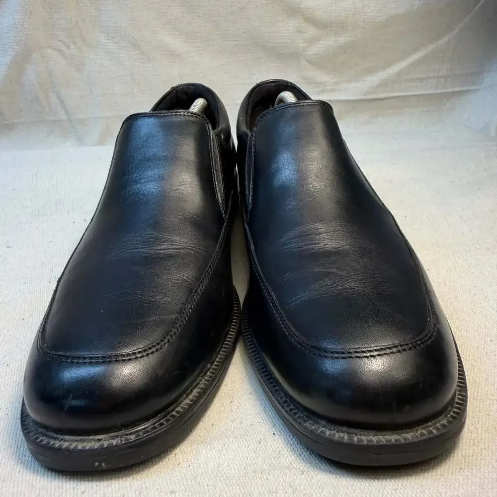 Rockport Essential Details Waterproof Slip On Size 10.5 Black Leather